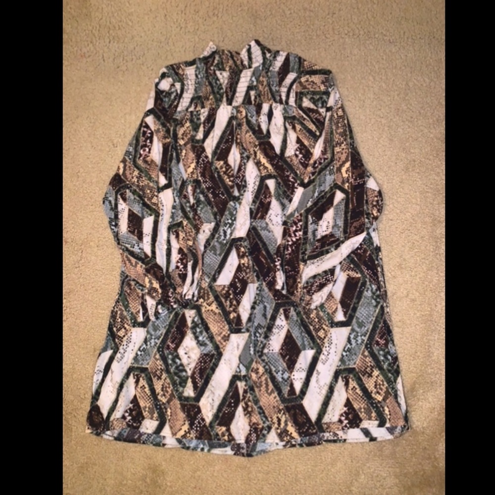 Patterned Smock Dress